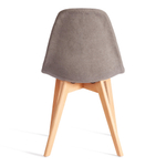 Стул CINDY SOFT (mod. C1021F1-1) фактурный велюр/дерево бук, 55 х 48 х 83 см, Серый LY1701-26 / натуральный