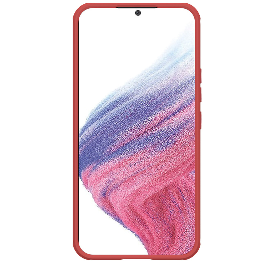Чехол красного цвета с усиленными рамками от Nillkin для Samsung Galaxy A54 5G, серия Super Frosted Shield Pro