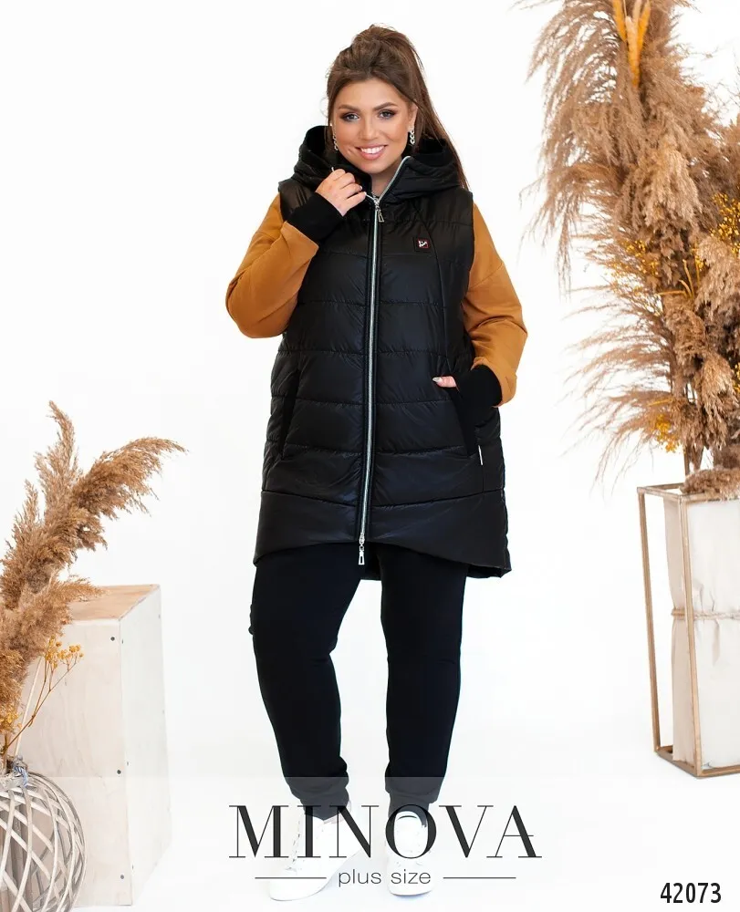 Костюм 17-229-чёрный-горчица Minova