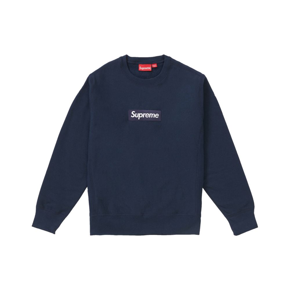 Supreme FW18 Box Logo Crewneck Navy