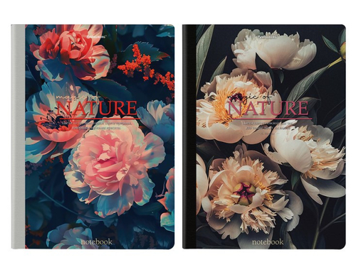 Тетрадь 96 л. А4 клетка БРАУБЕРГ Флауверс (405286)