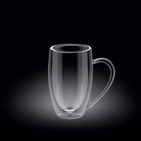 Кружка 250 мл. d=65 мм. h=105 мм. с двойными стенками Thermo Glass Wilmax (67288)