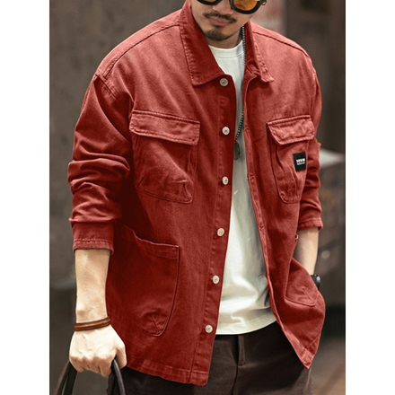 Джинсовая куртка в американском стиле в стиле ретро от GELANLU  STYDIO