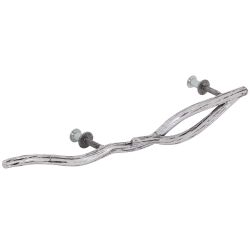 Ручка скоба мебельная Арт Бранч левая Античное серебро