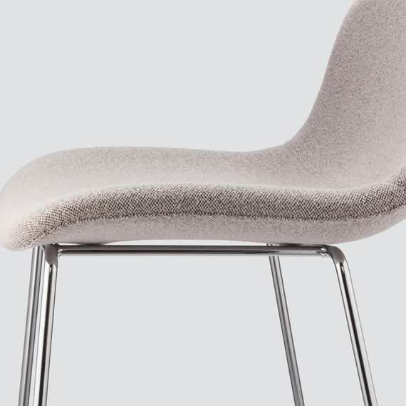 Барный стул Neo Soft 77 см, серый, ножки хром