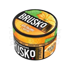 Бестабачная смесь для кальяна BRUSKO, 50 г, Апельсин с мятой, Strong