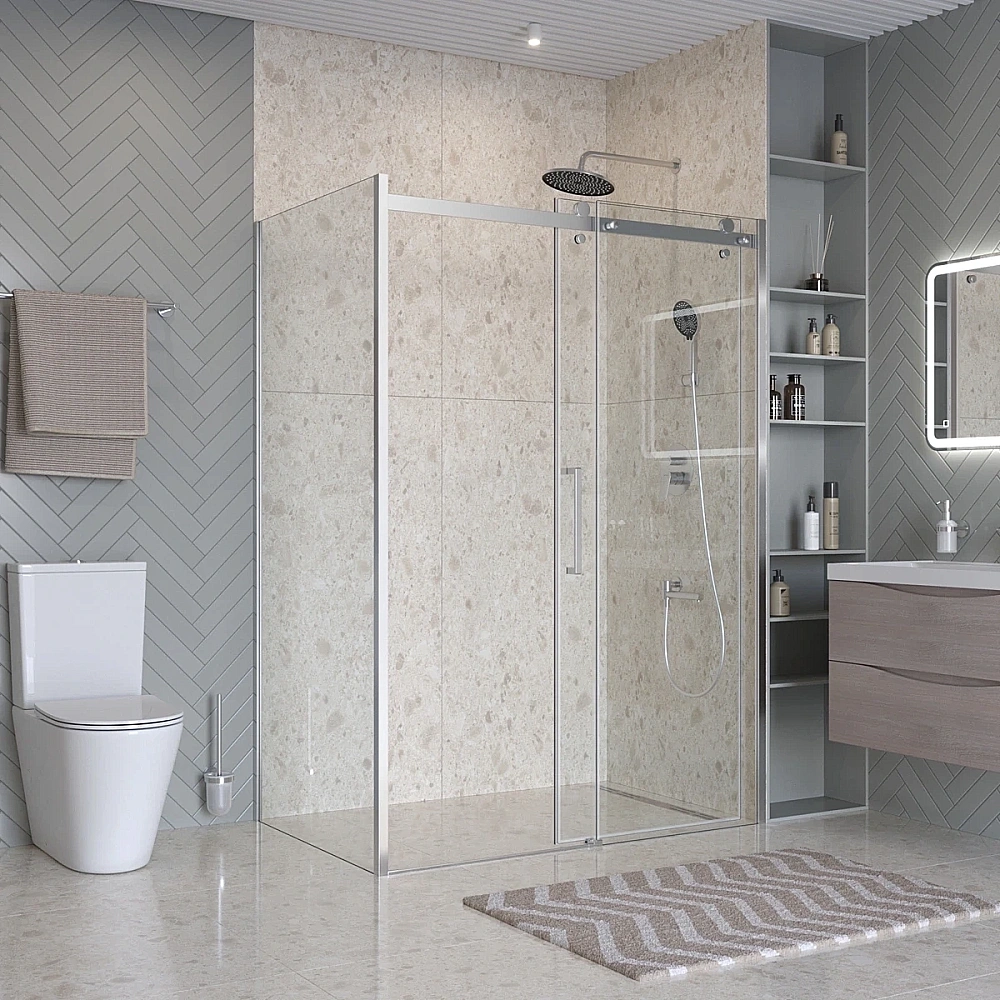 Душевой уголок BelBagno Marino 2-AH-1 140x90 стекло прозрачное/профиль хром