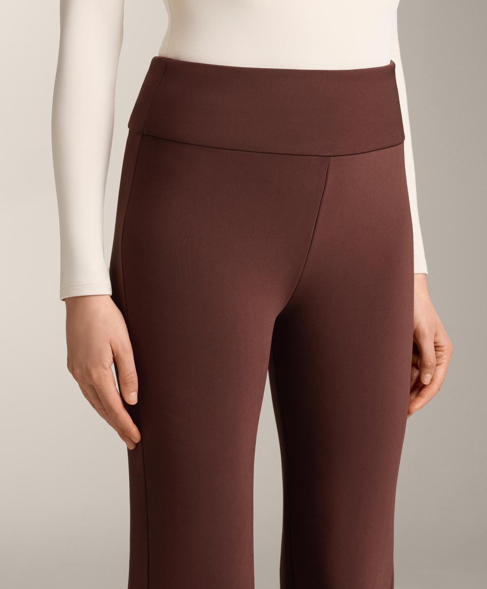 OYSHO Бесшовные брюки Bootcut с высокой посадкой, бургунди