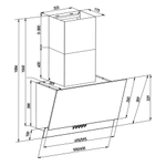 Наклонная вытяжка Oasis серии Standart NC-50B