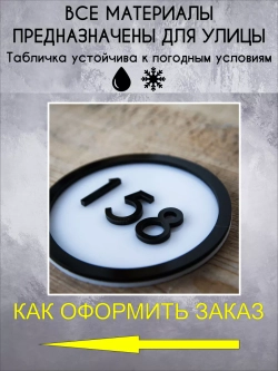 Стильный квартирный номерок на дверь Happy Tree D 10см