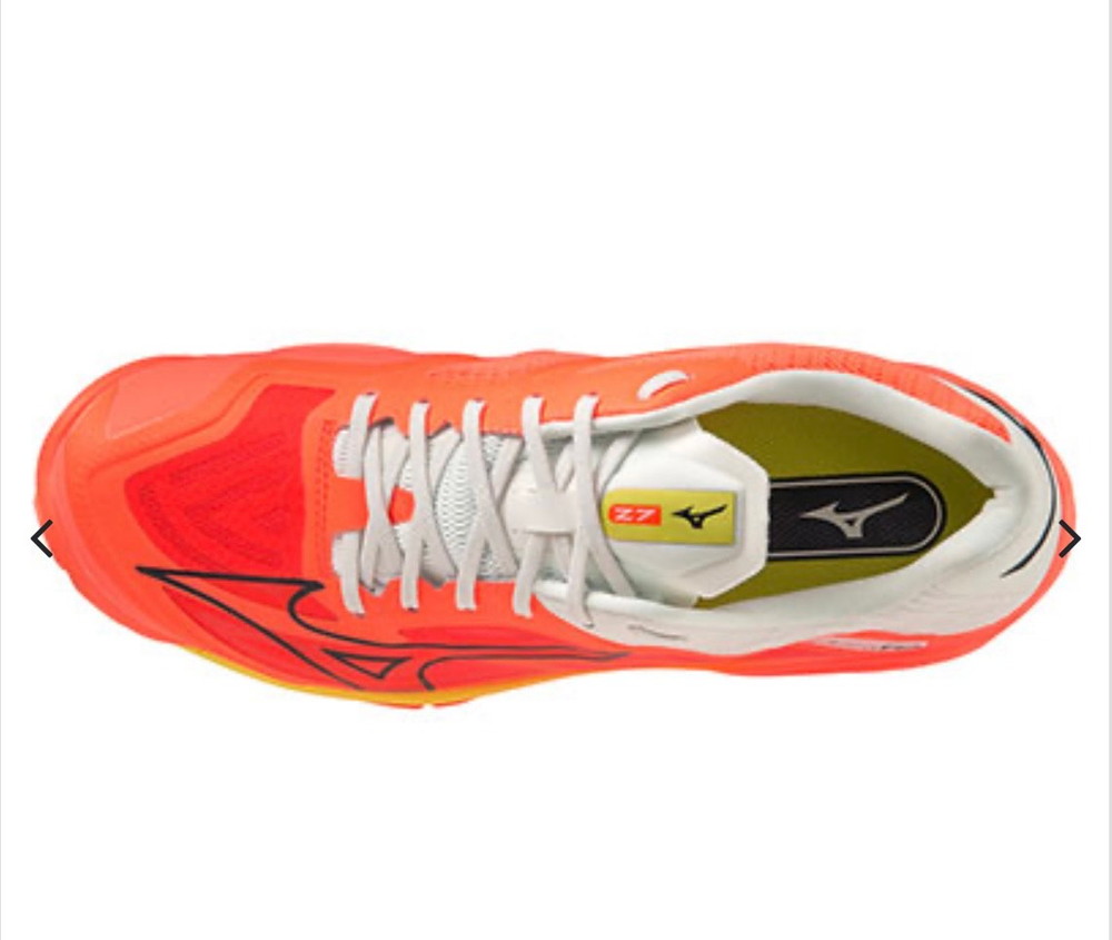 MIZUNO, WAVE LIGHTNING Z8, Volleyball, Radiant Red/White/Carrot Curl, MEN, US 9 /EUR 42 /UK 8 /СМ 27