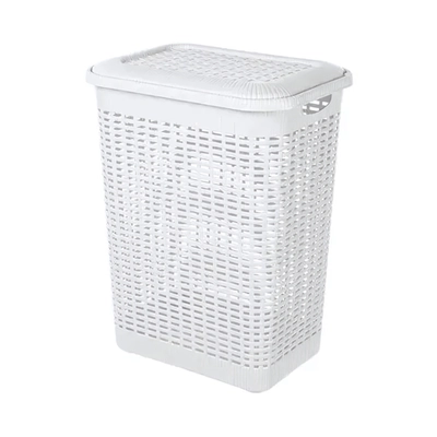 КОРЗИНА ДЛЯ БЕЛЬЯ 50Л, 420Х310Х560 ММ (белый)