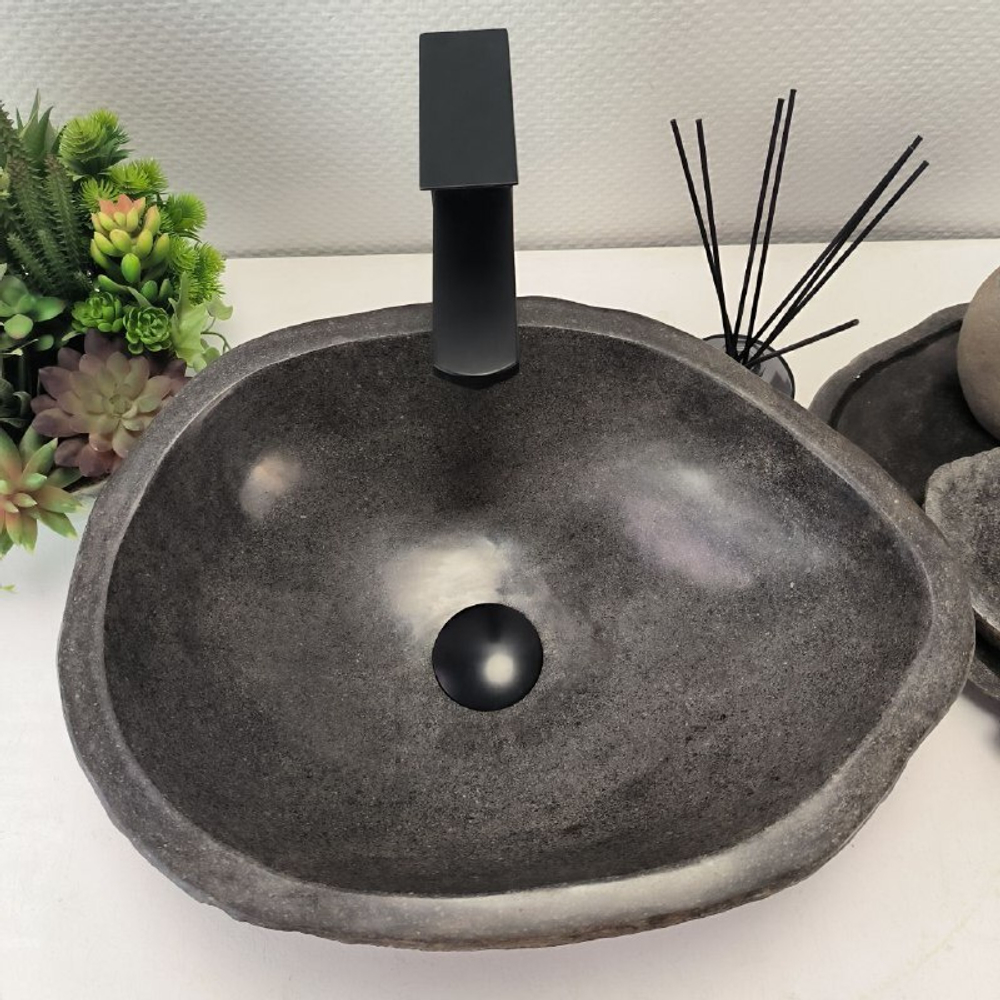 Раковина из речного камня RS62813 (44*34*16) 55
