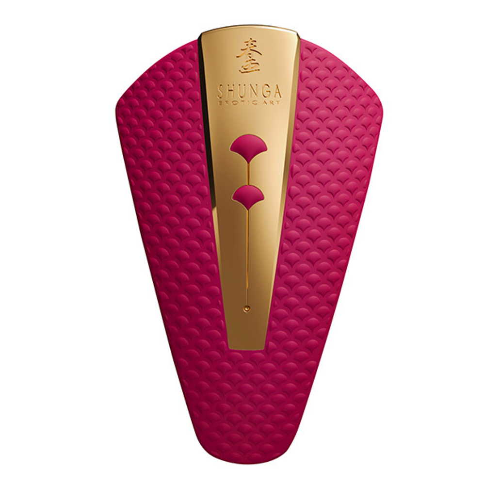 Малиновый клиторальный вибростимулятор 11,5см Shunga OBI SH-OBI-101