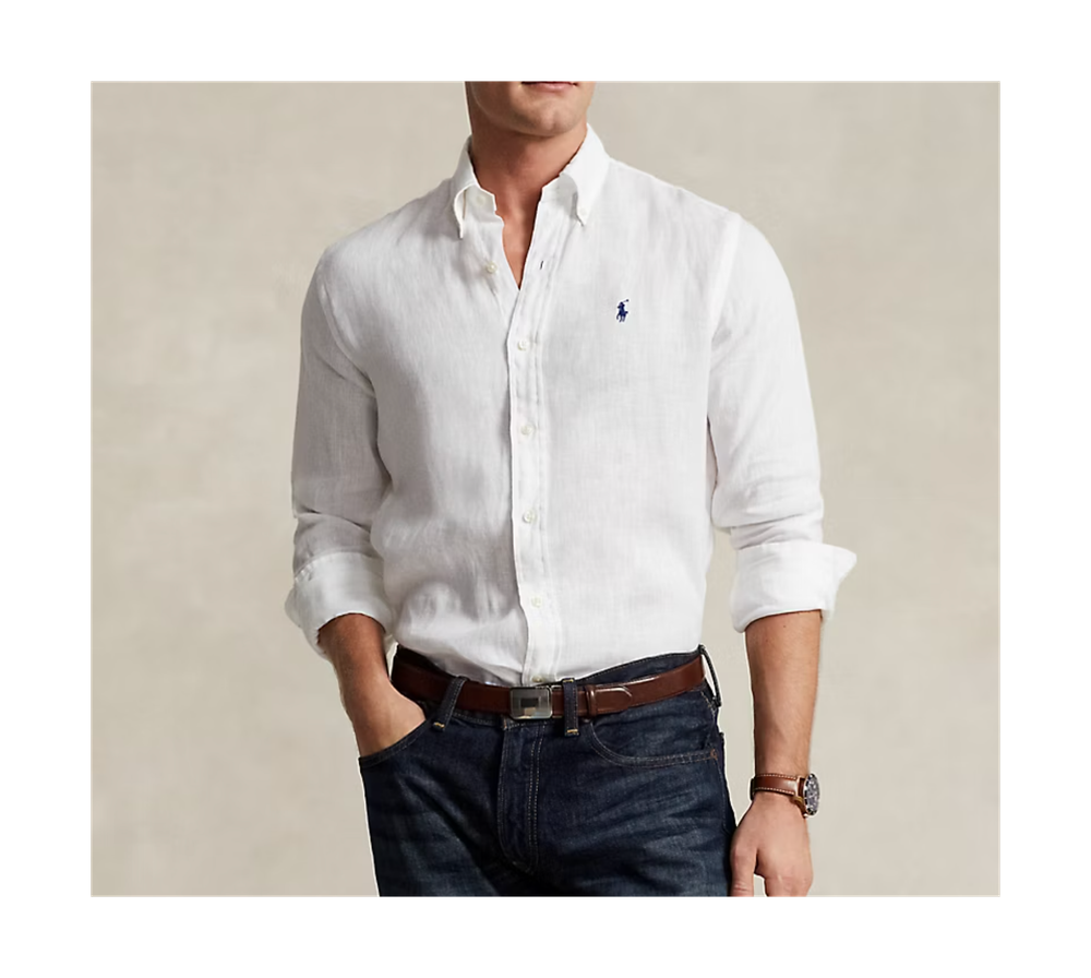 Легкая льняная рубашка Polo Ralph Lauren