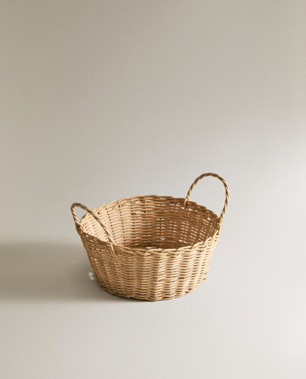 Zara Home Корзина из ротанга, цвет бежевый, 20 см