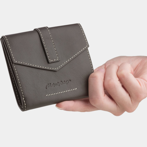 Кошелек женский Tresor из кожи теленка, темно-коричневого цвета