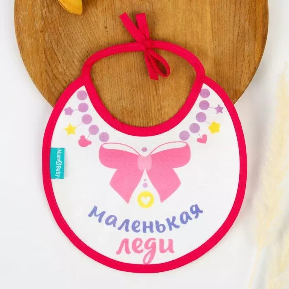 9807159 Нагрудник детский «Для доченьки» из махры, р-р. 20*20см, рисунок МИКС