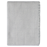 Плед из шерсти мериноса серого цвета из коллекции essential, 130х180 см