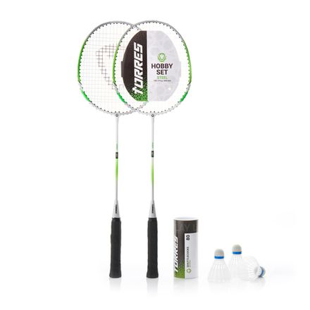 Набор для бадм. TORRES Hobby Set, BD23506, для начинающ.,стал. стерж и обод, со струнами, зел