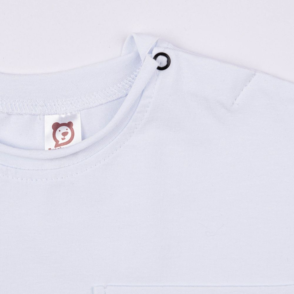 Лонгслив базовый "Молоко" с карманом