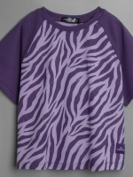 Хлопковая детская футболка с принтом зебры