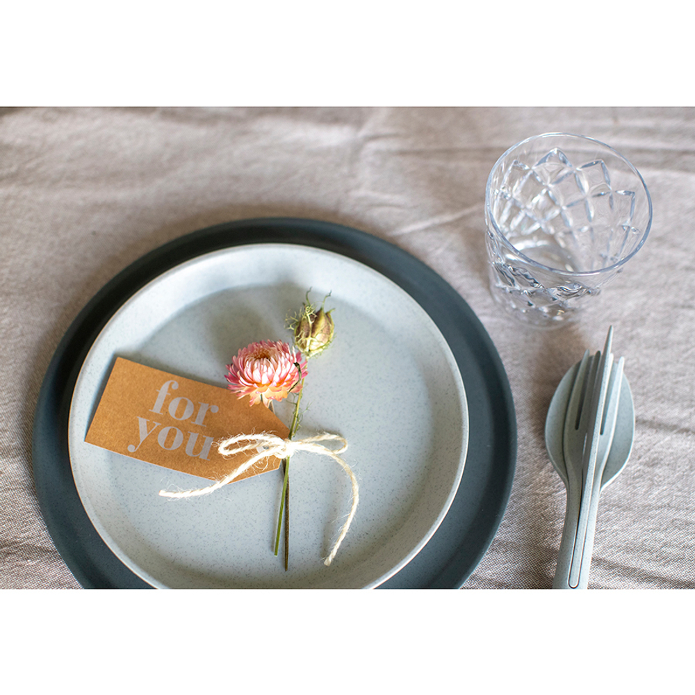 Тарелка connect, organic, D25,5 см, темно-серая