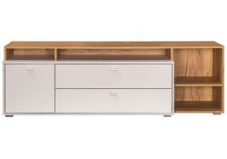 ТВ-тумба Бэль 10.92 белый премиум / дуб золотой craft