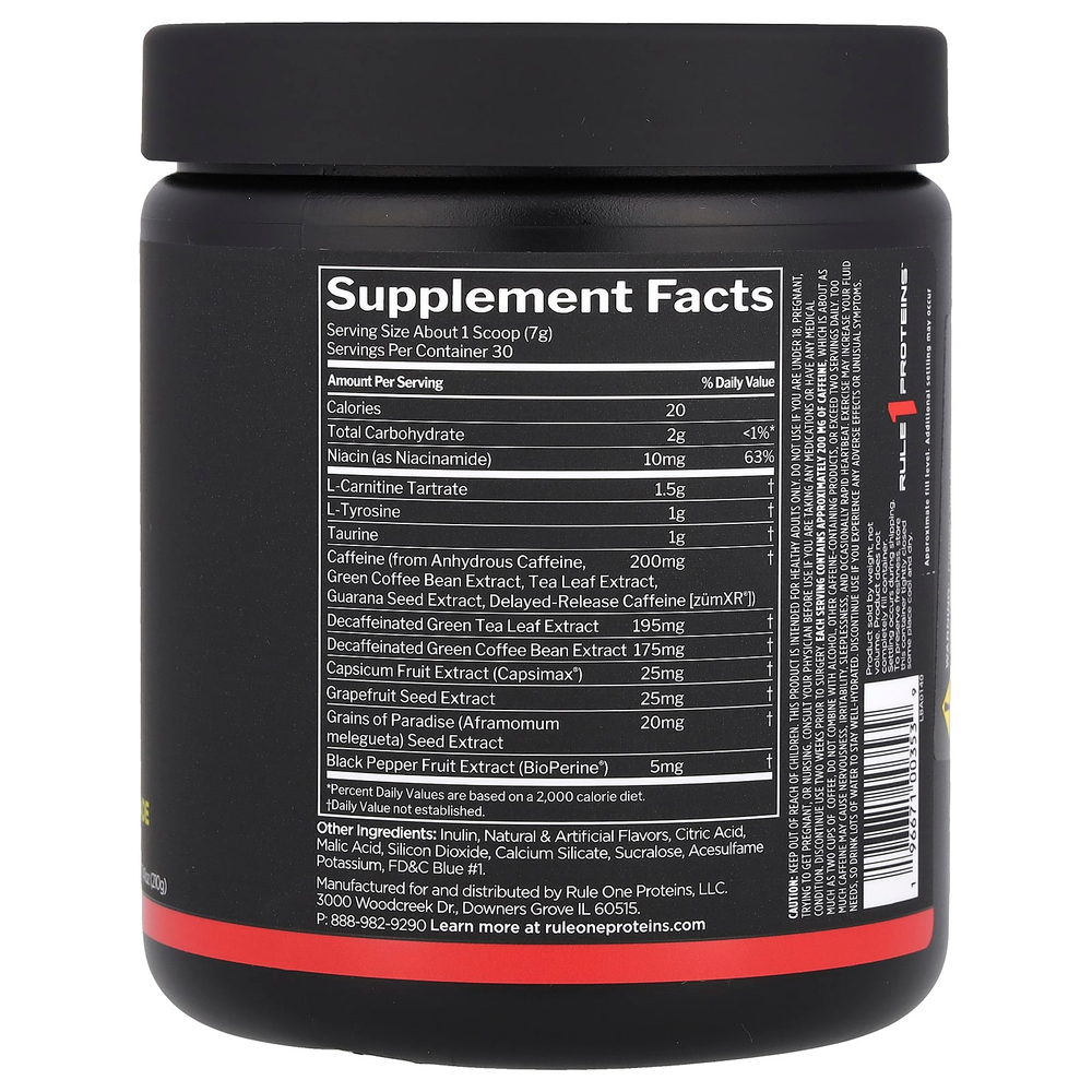 Rule One Proteins, Burn ™, Thermo Weight Management, лимонад с голубой розой, 210 г (7,41 унции)