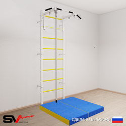 Шведская стенка Sv Sport 5094 (Турник стандарт/Канат/Мат 1м)