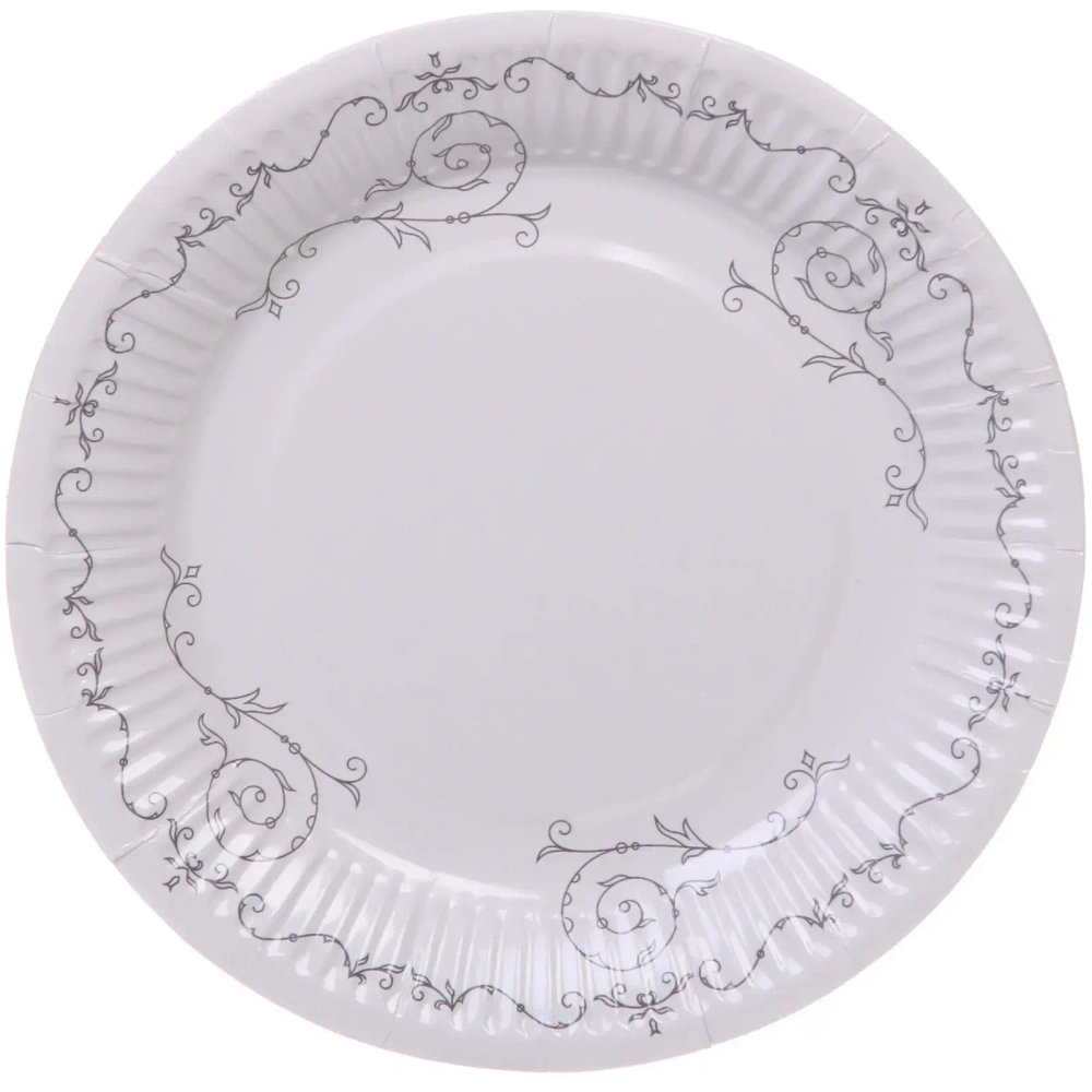 Тарелка бумажная 18 см в наборе 10 шт «Изящный вечер»