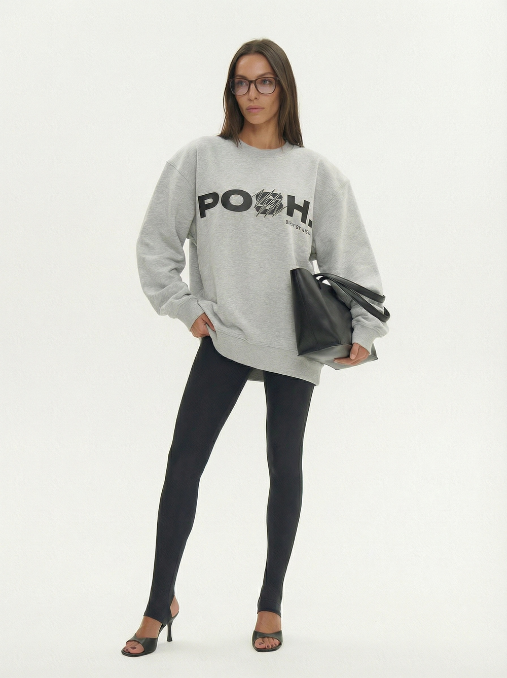 Свитшот POSH | Серый меланж