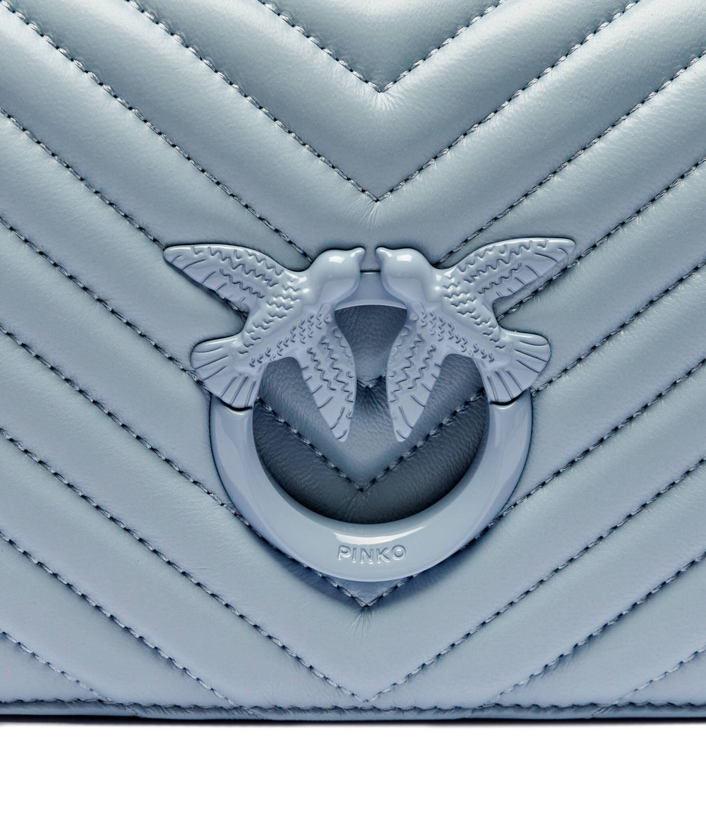 Кожаная сумка-мессенджер LOVE CLICK MINI Pinko - голубой(100067 A0VM)