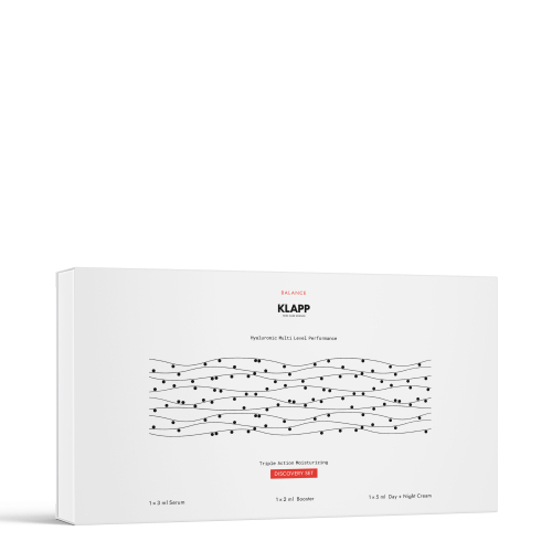 KLAPP Тестовый набор: увлажнение Triple Action (крем+сыворотка+бустер) BALANCE Triple Action Moisturizing Discovery Set, 3+3+2 мл
