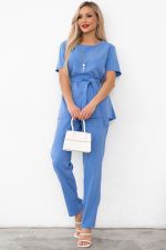 Костюм брючный (голубой) К11-81/6 Nikol (Акция)