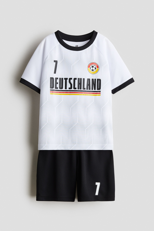 H&M Комплект из шортов и футболки, белый