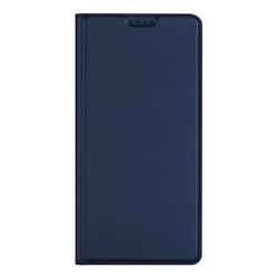 Чехол книжка из кожи синего цвета для Honor 300 Pro и 300 Ultra, серия Skin Pro Series от Dux Ducis