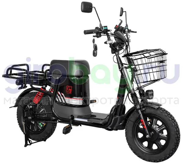 Электроскутер GT U3 1000W (60V/30Ah) железофосфат - Черный фото №3