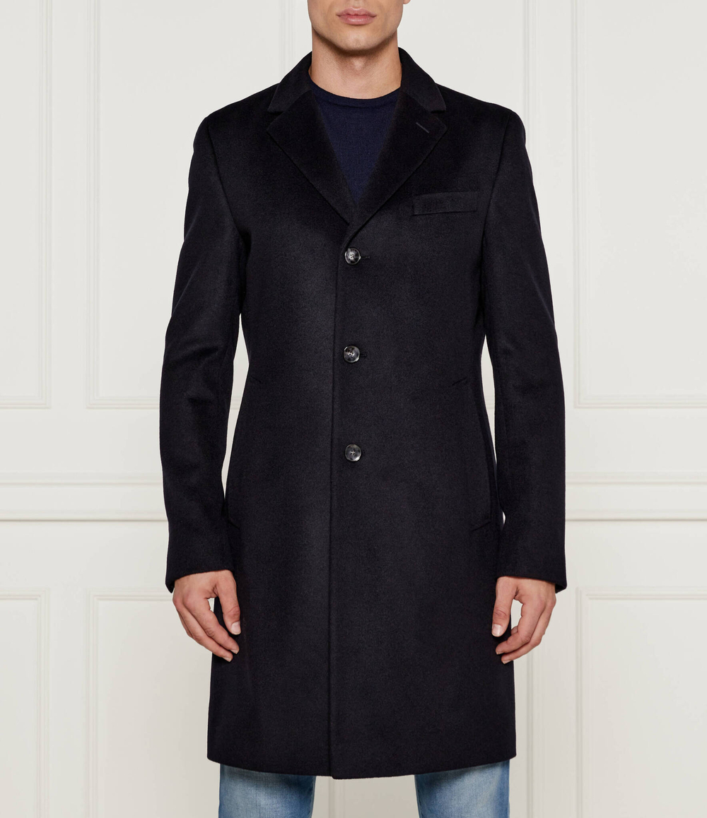 Хлопковое пальто Hyde BOSS BLACK - темно-синий(50525739)