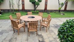 Circus-Lerum 8N, комплект обеденной мебели натуральный, тик