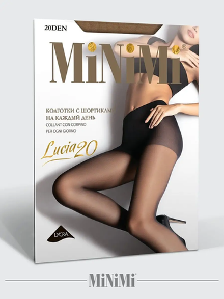 MINIMI LUCIA колготки класс. с шортиками 20 den daino р.4 (L)