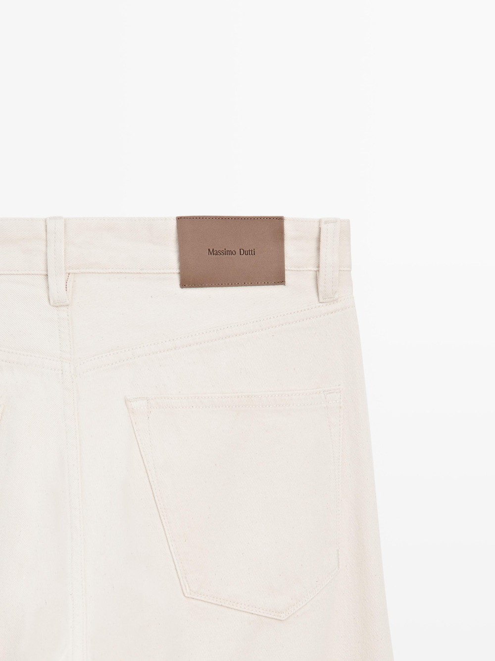 Massimo Dutti Джинсы с кромкой, кремовый