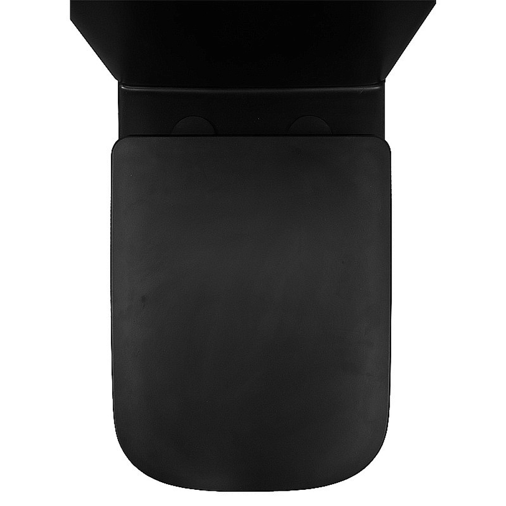 Унитаз напольный Azario Black King AZ-8303-D черный матовый, безободковый, с бачком, с крышкой микролифт