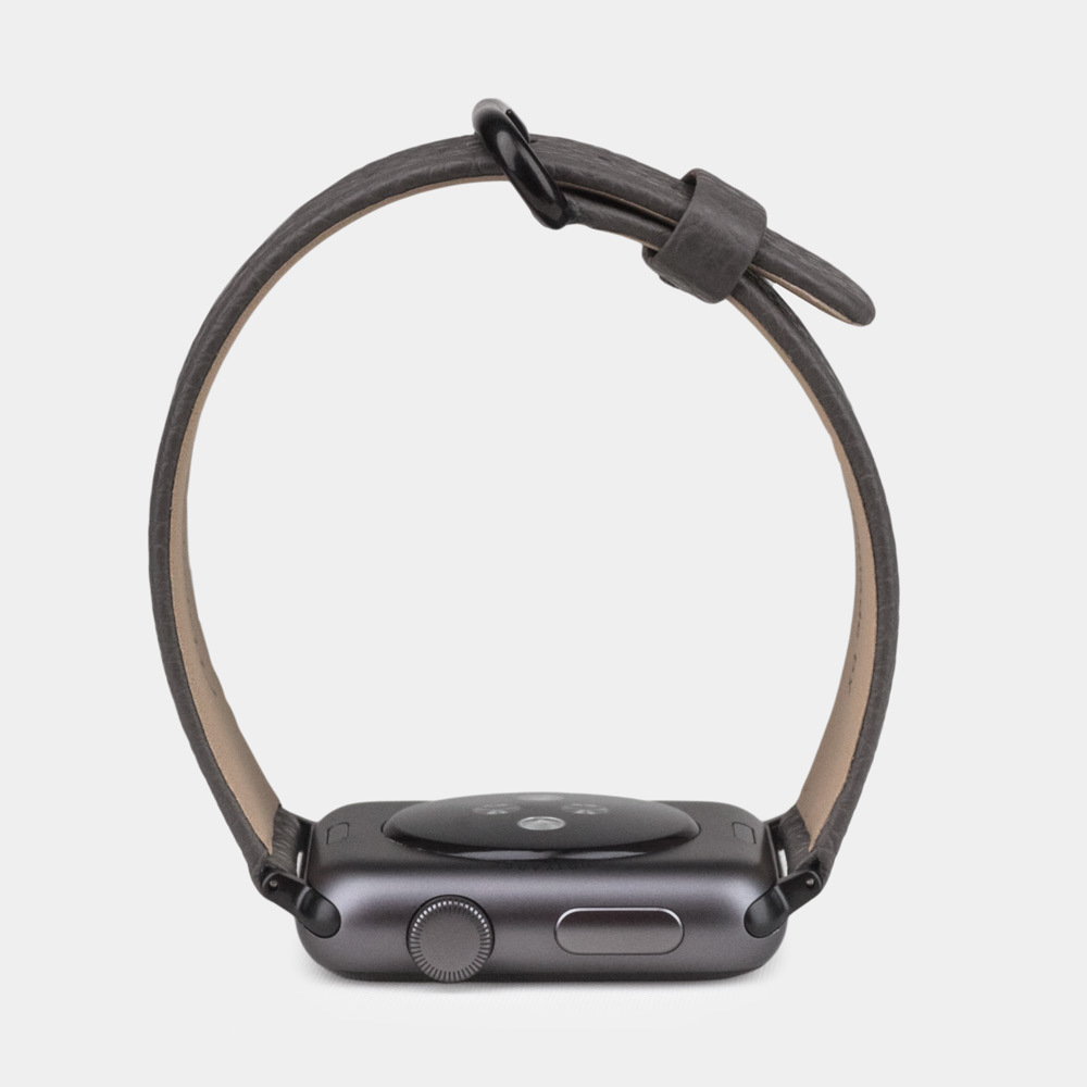 Ремешок для Apple Watch 40/41/42 mm из кожи теленка, серого цвета