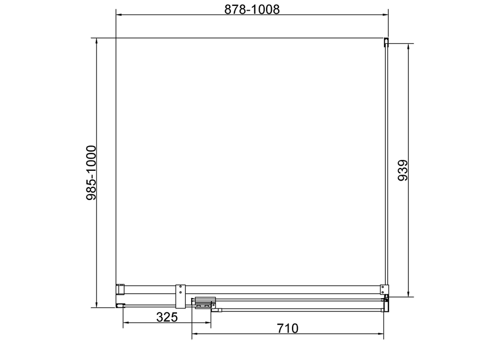 Душевой уголок Экстенза (Extenza) Vincea VSR-4EX901010CLBN, 900/1000*1000, брашированный никель, стекло прозрачное