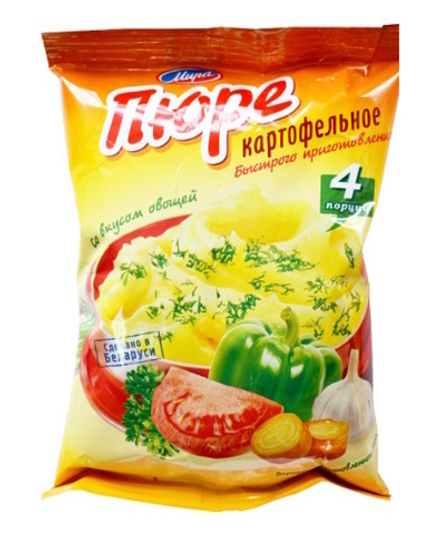 Картофельное пюре "Мира" со вкусом овощей 100г. Машпищепрод