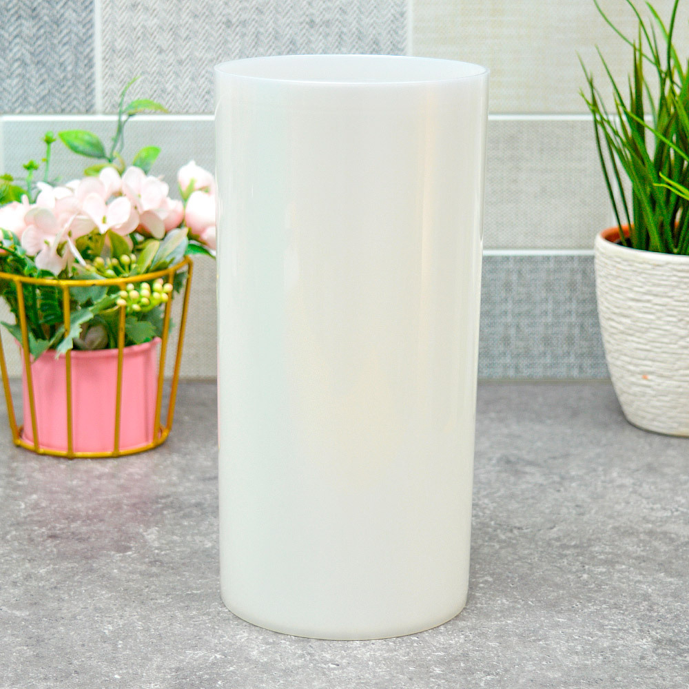 Ваза для цветов "Jasmine" D110мм 1,8л (белый перламутр)