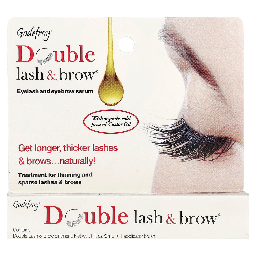 Godefroy, Double Lash & Brow®, сыворотка для ресниц и бровей, 3 мл (0,1 жидк. унции)