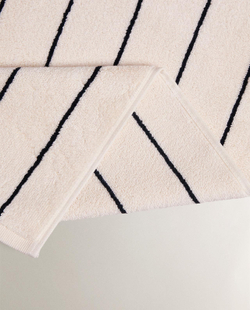 Zara Home - Тонкий полосатый коврик для ванной, бежевый, 50x70 см