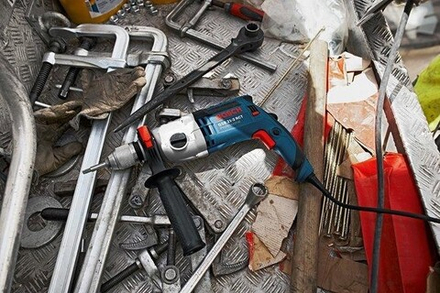 Дрель ударная сетевая BOSCH GSB 21-2 RCT  двухскоростная  060119C700 Кейс